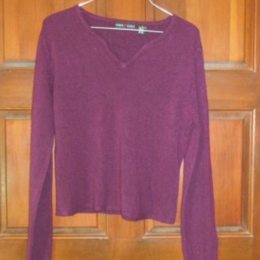 Large Purple V-Neck Sweater JAMIE SCOTT